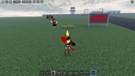 Find the Military Zone's code on the banner (Image via Roblox)